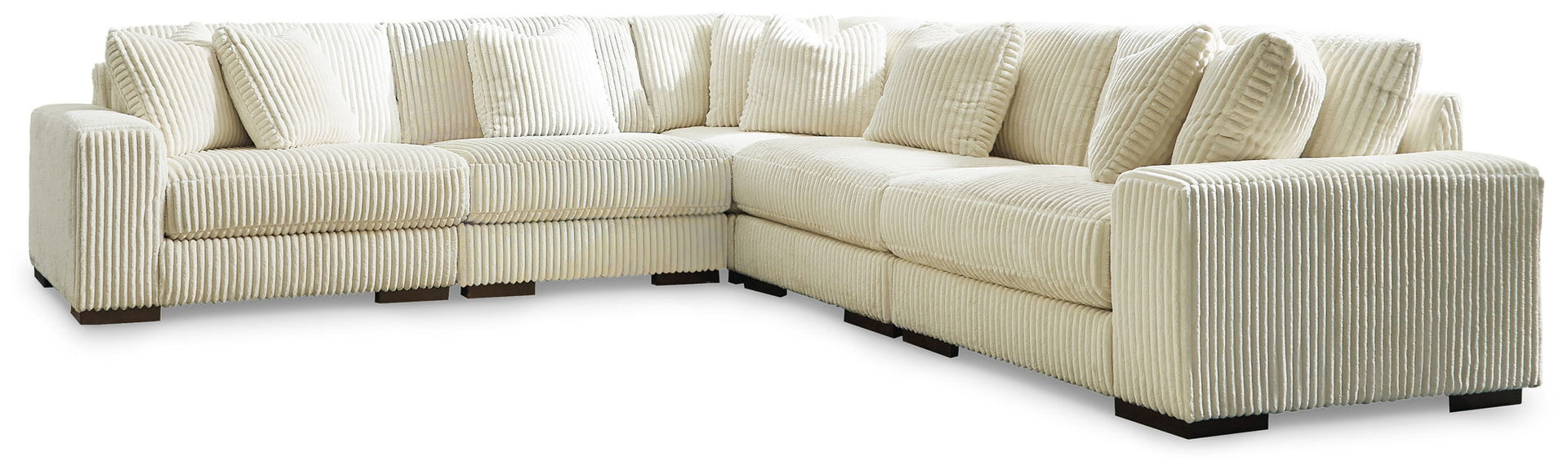 Lindyn - Corner Chairs 5 Pc Sectional - Ivory