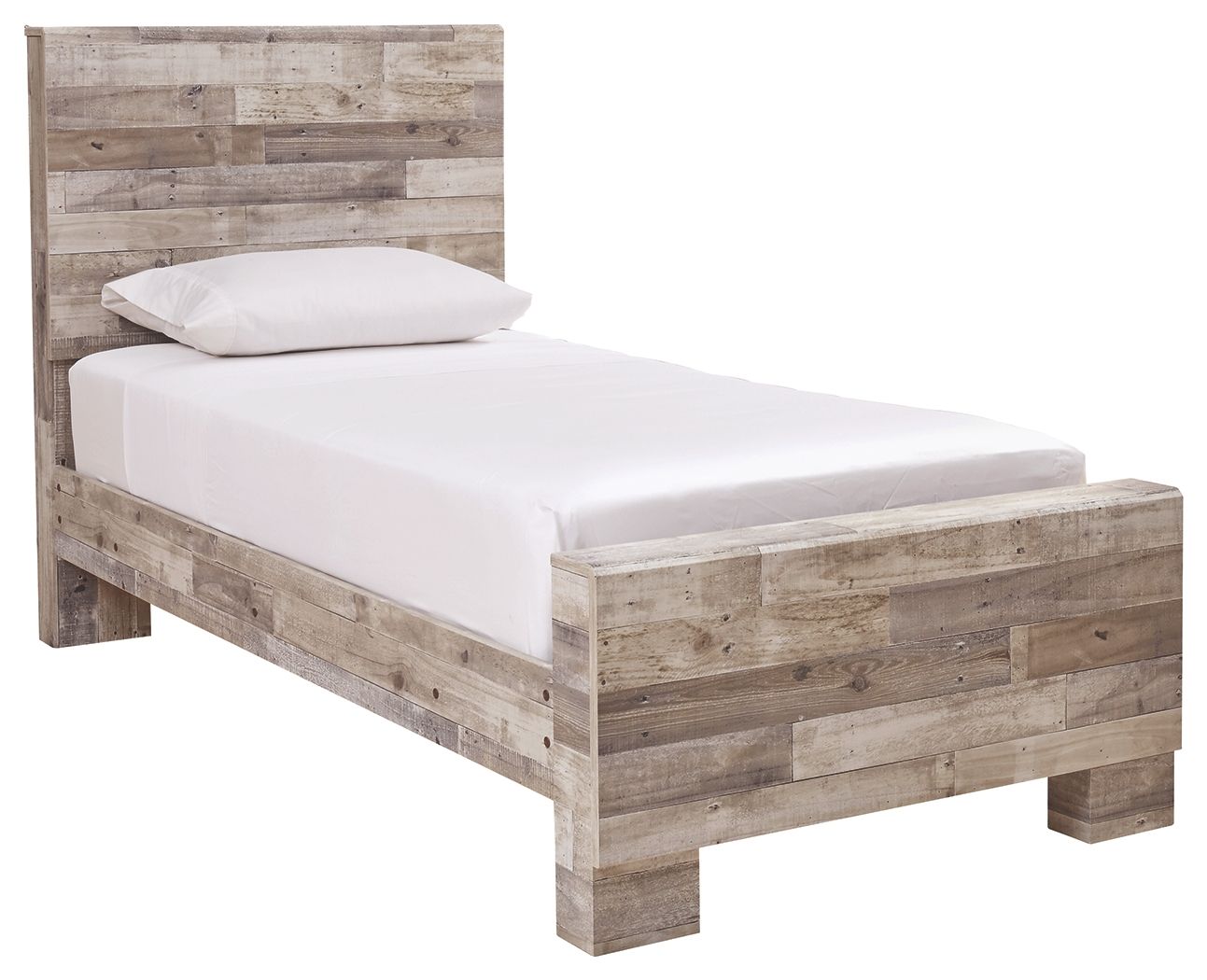 Effie - Twin Panel Bed - Whitewash