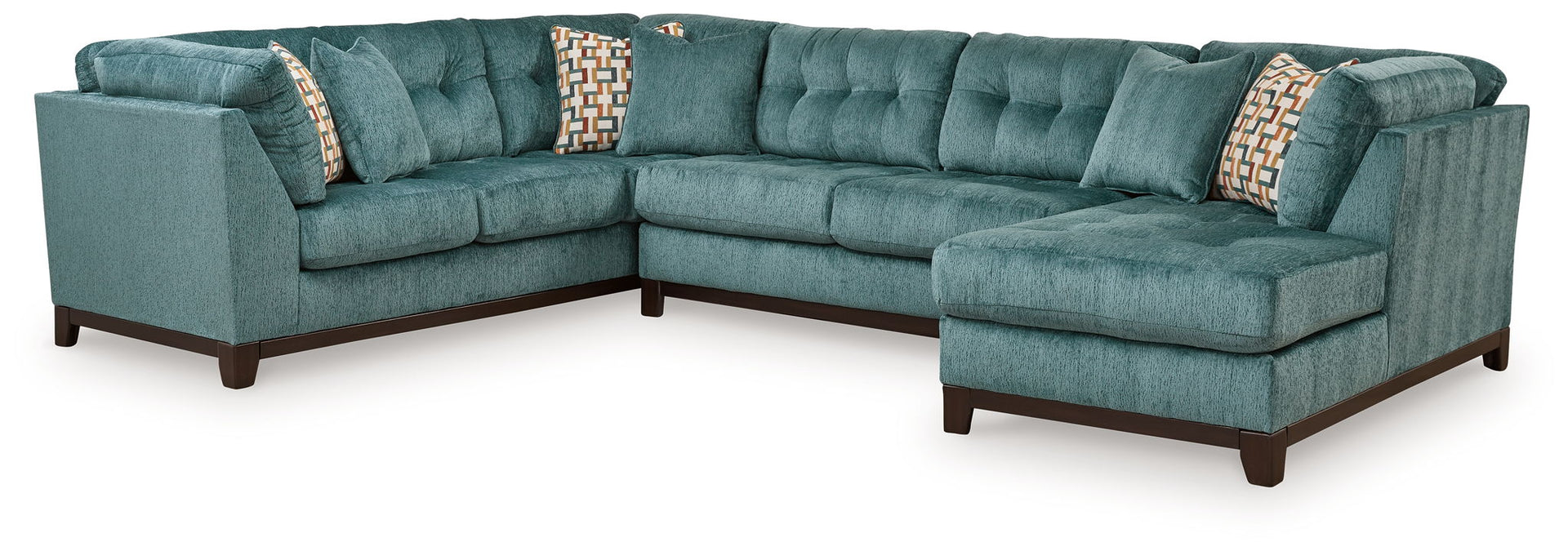 Laylabrook - 3-Piece Sectional With Raf Corner Chaise - Teal