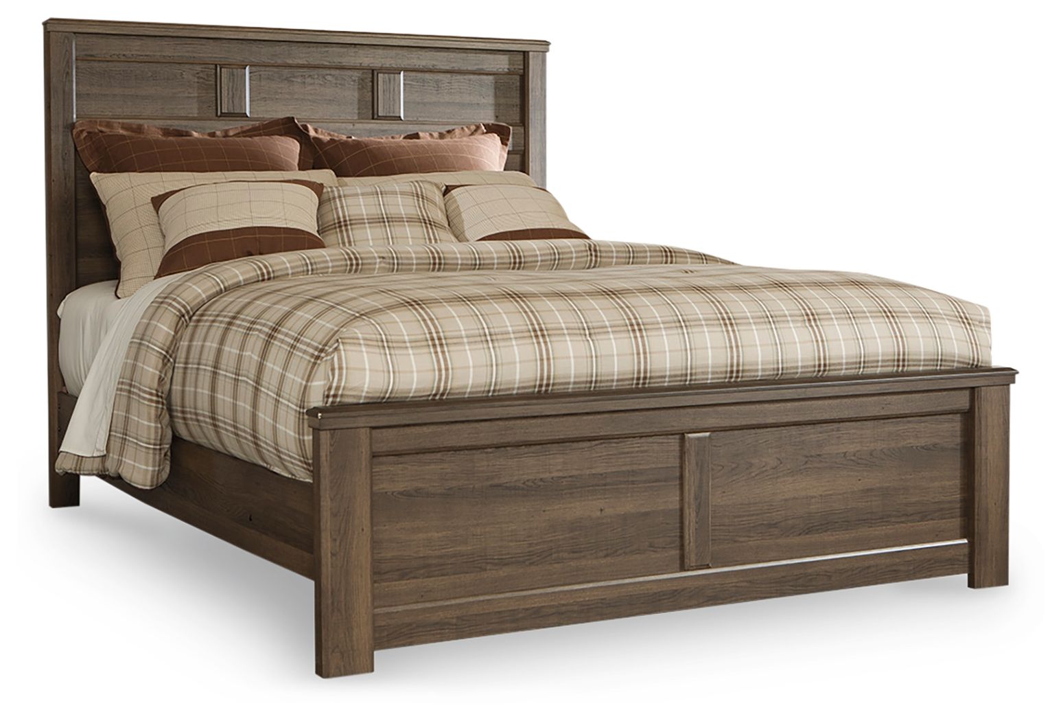Juararo - Queen Panel Bed - Dark Brown