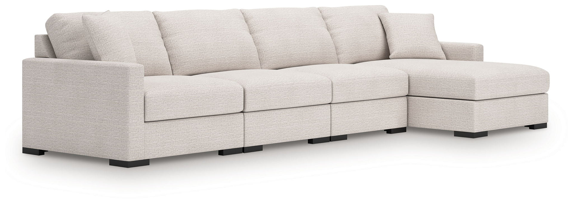 Omaha By Ashley - 4-Piece Sectional With RAF Corner Chaise - Stone