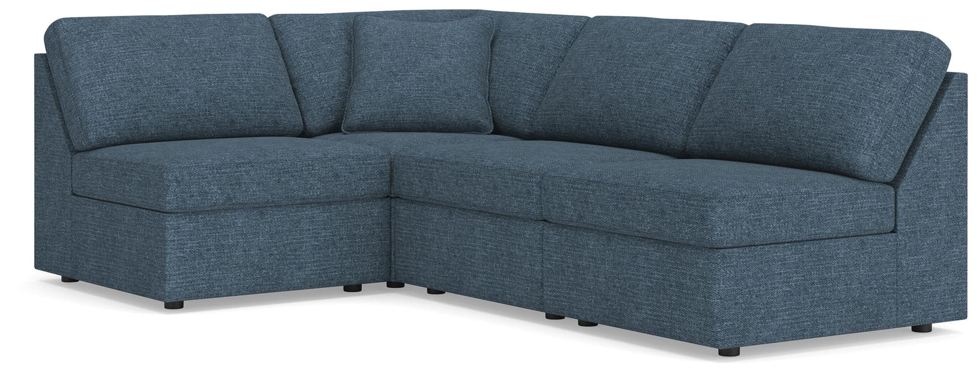 Modmax - 4-Piece Sectional With 3 Armless Chairs - Ink