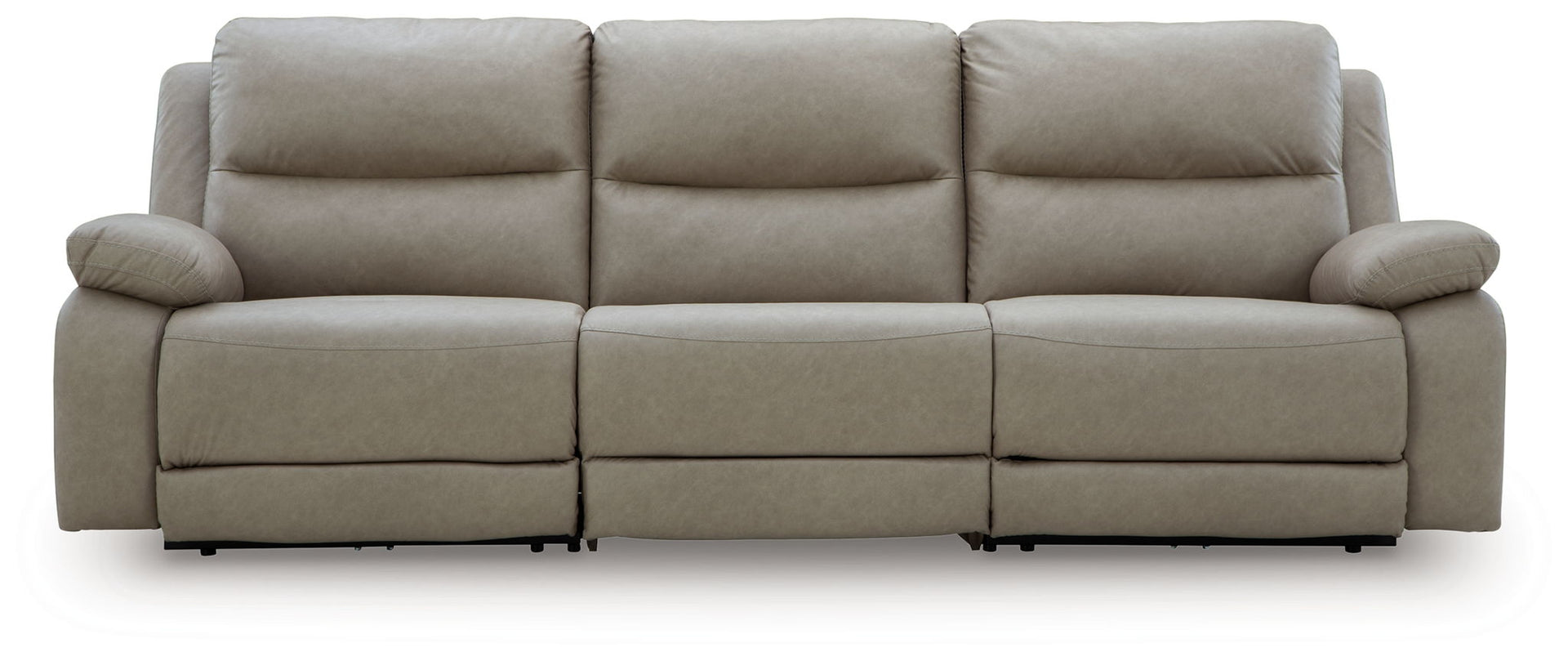 Brannigan - 3-Piece Power Reclining Sectional - Pebble