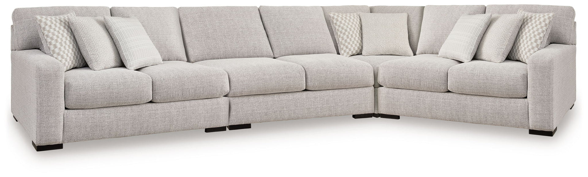 Larce - 4-Piece Sectional With Armless Loveseat - Stone