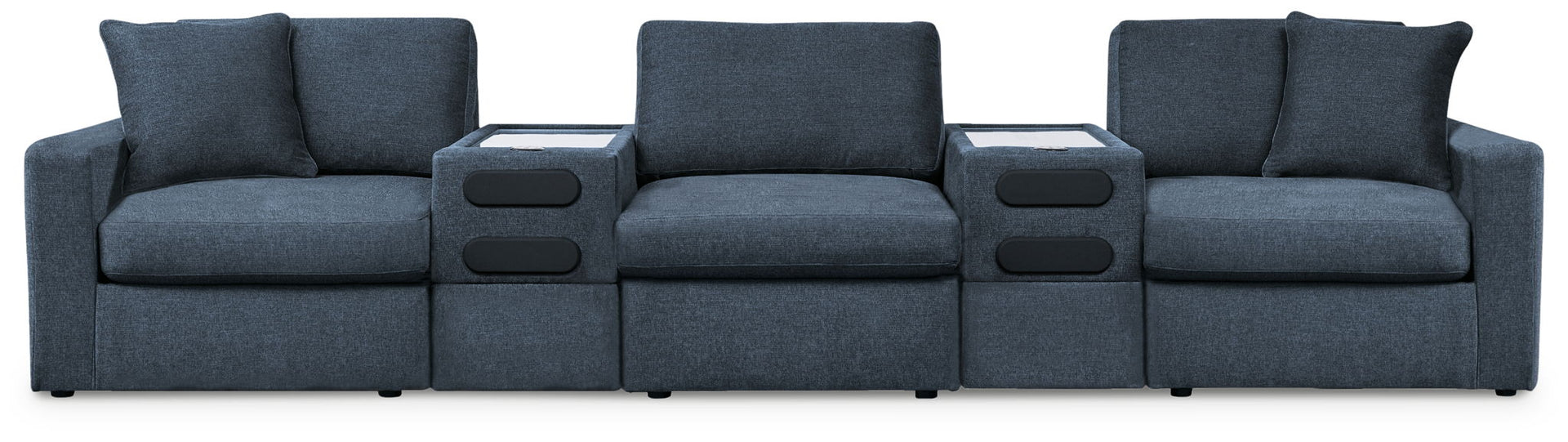 Modmax - 5-Piece Sectional With 2 Audio System Consoles - Ink