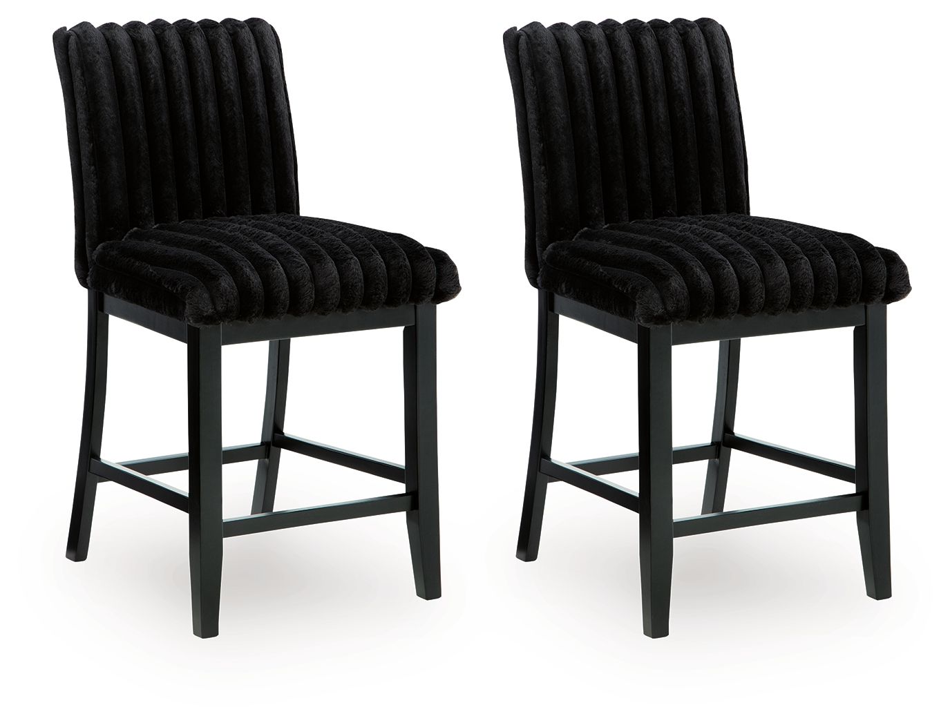 Lilyberg - Upholstered Barstool (Set of 2) - Black