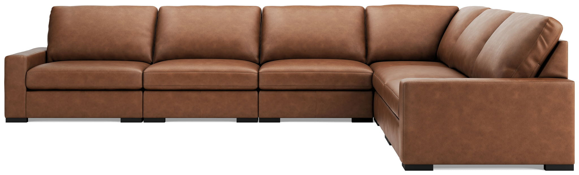 Calden - 6-Piece Sectional With 3 Armless Chairs - Caramel