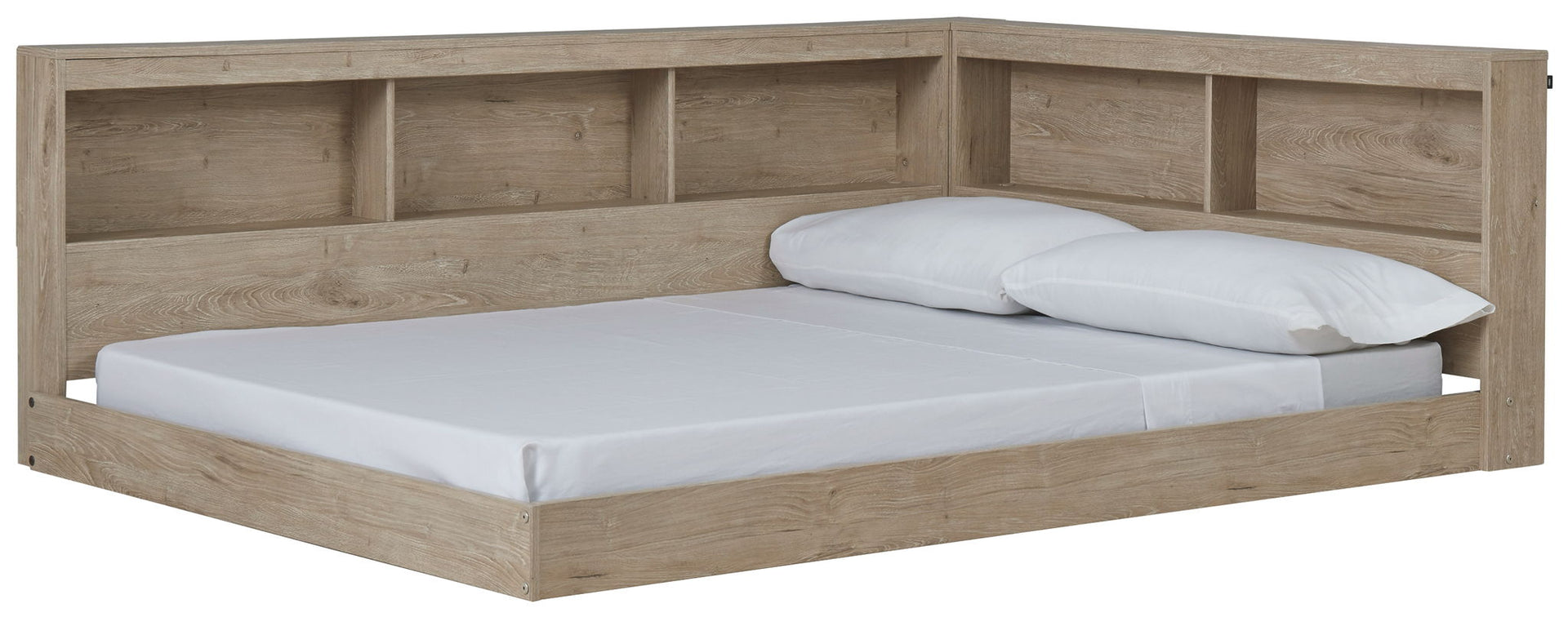 Oliah - Full Bookcase Storage Bed - Natural