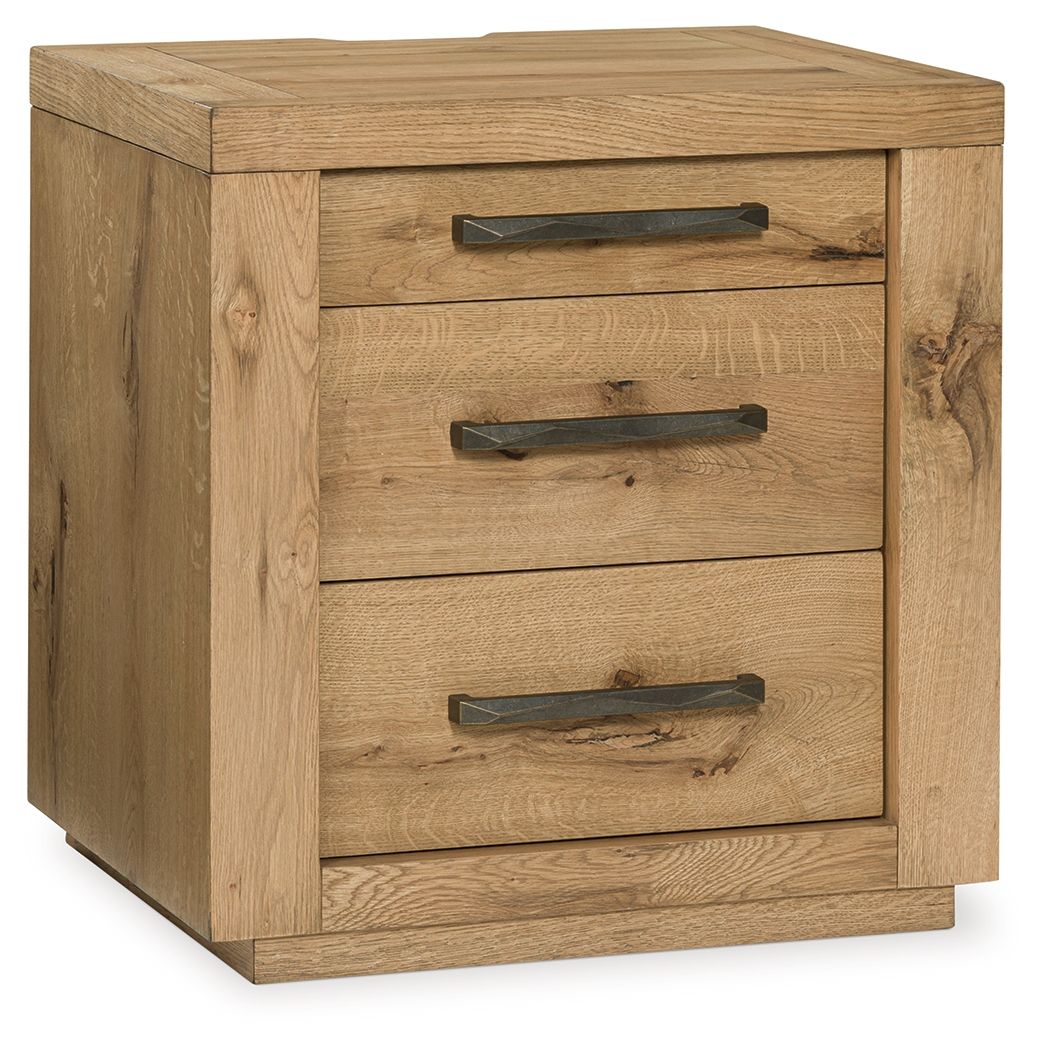 Bracken - Three Drawer Night Stand - Light Brown