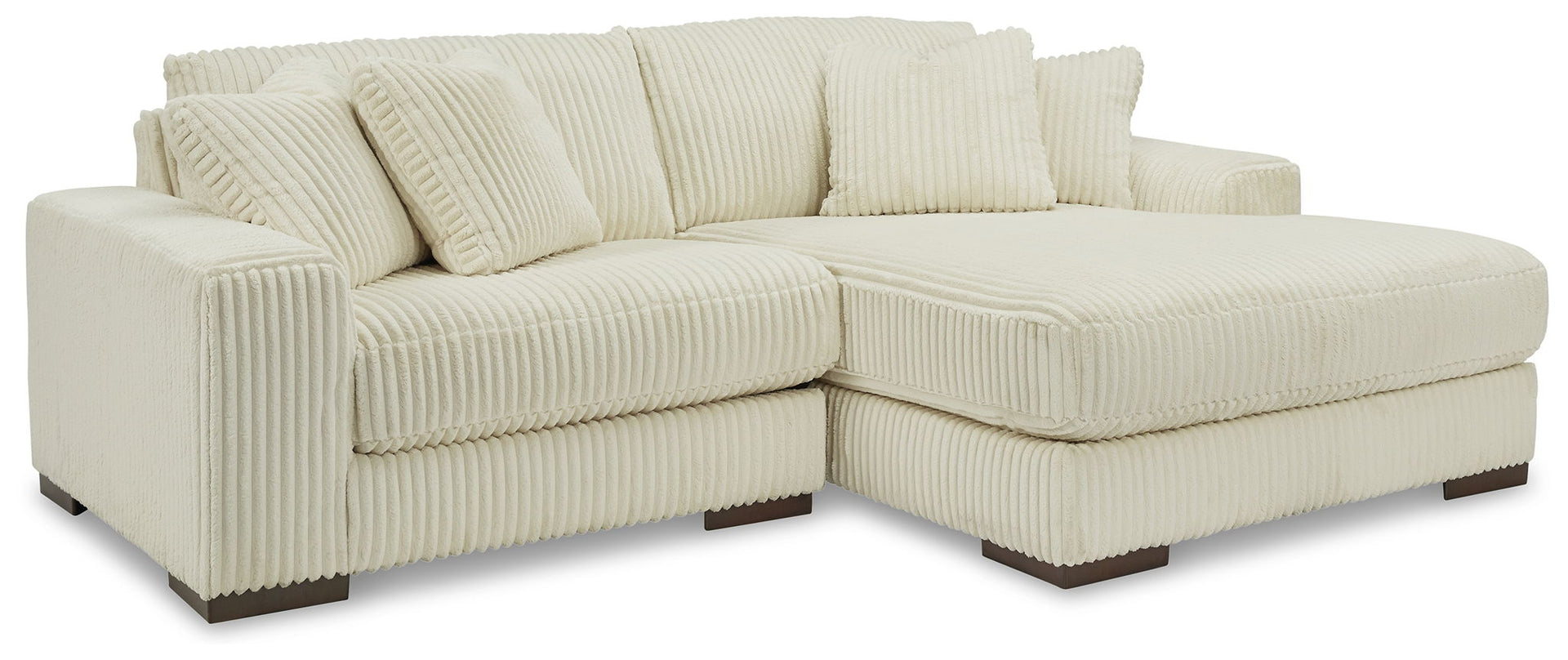 Lindyn - Right Arm Facing Corner Chaise 2 Pc Sectional - Ivory