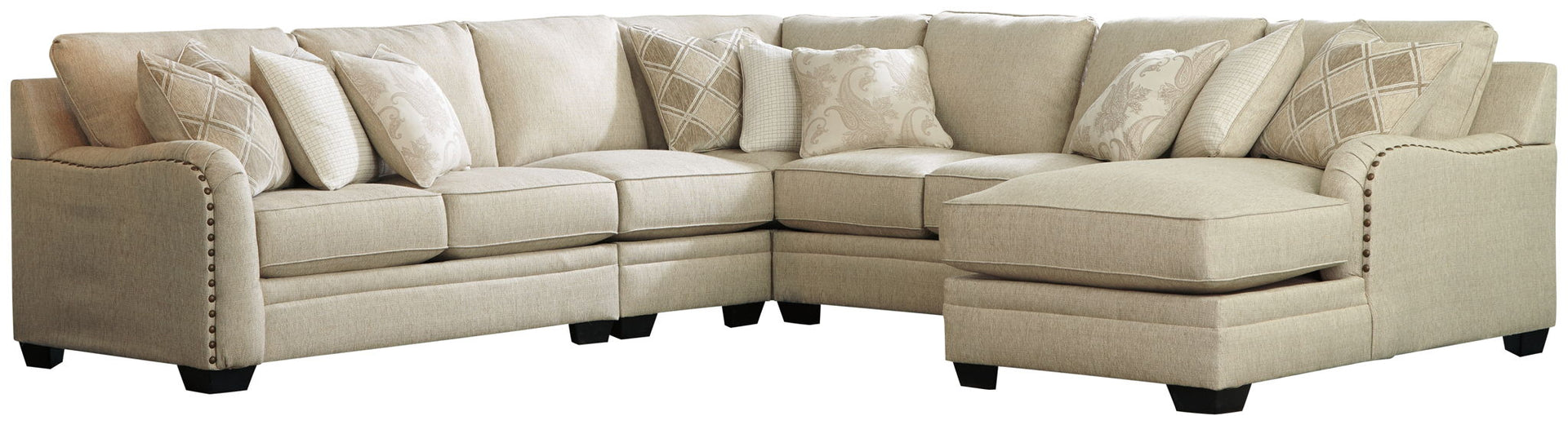 Luxora - Left Arm Facing Corner Chaise 5 Pc Sectional - Beige