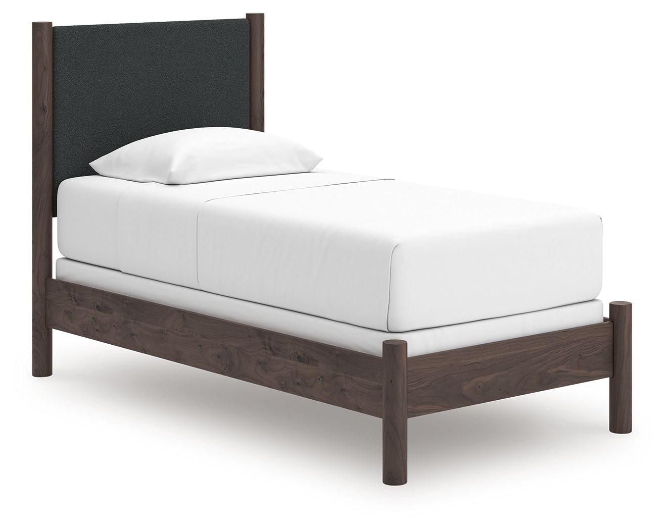 Cadmori - Twin Upholstered Panel Bed - Brown