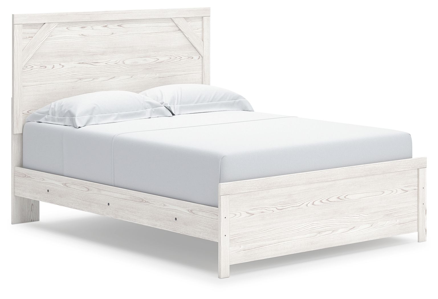 Gerridan - Queen Panel Bed - White / Gray