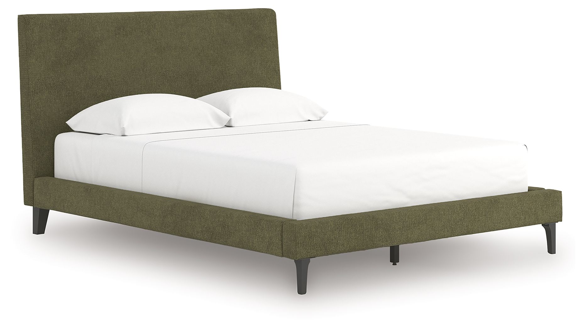 Zadilyn - Queen Upholstered Bed With Roll Slats - Sage Green