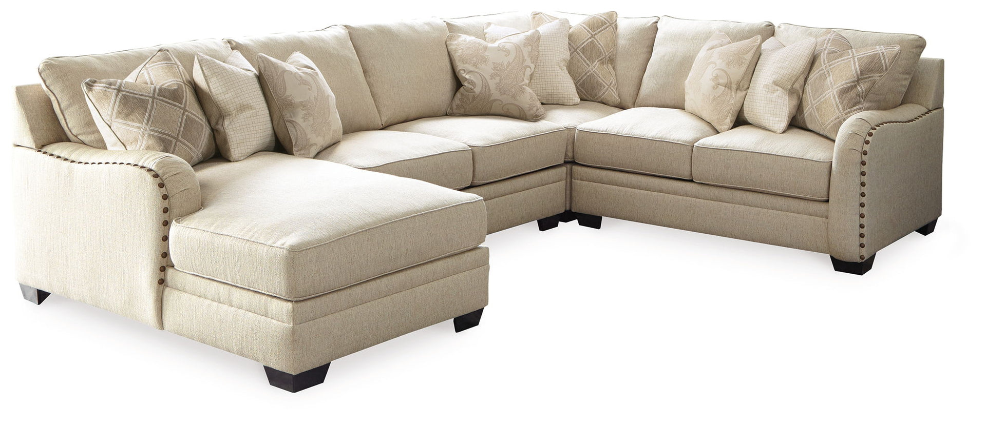 Luxora - Left Arm Facing Corner Chaise 4 Pc Sectional - Beige