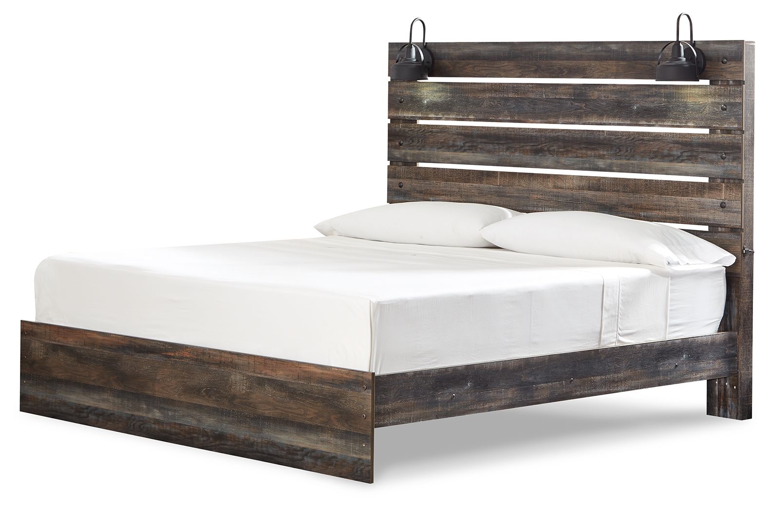 Drystan - King Panel Bed - Brown / Beige