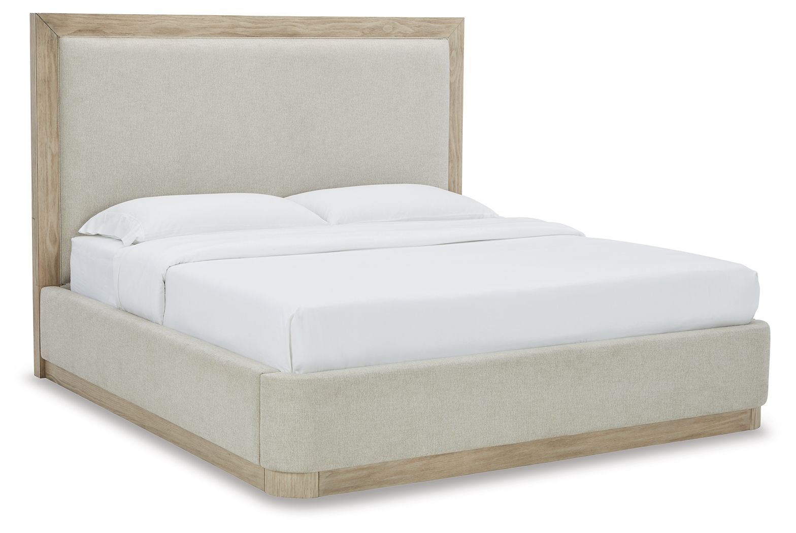 Hennington - King Upholstered Bed - Bisque