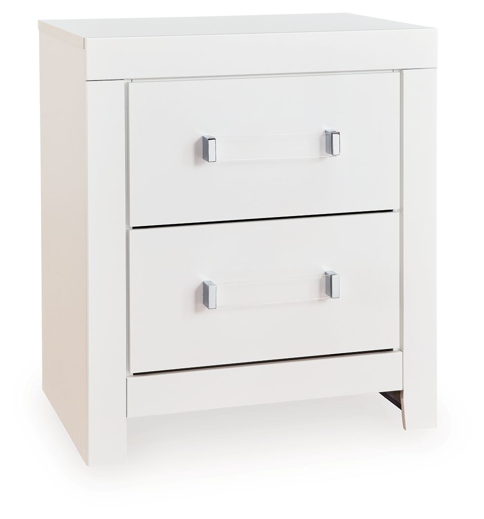 Raechalla - Two Drawer Night Stand - White