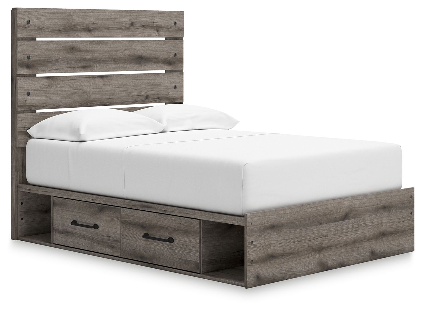 Urbanoore - Full Panel Storage Bed - Brown Gray