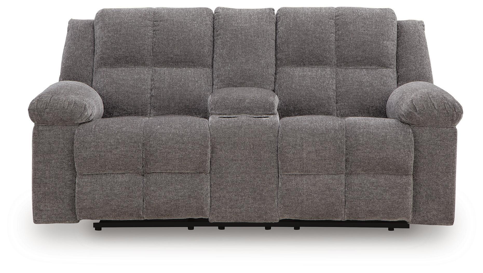 Orlen - Double Reclining Loveseat With Console - Carbon