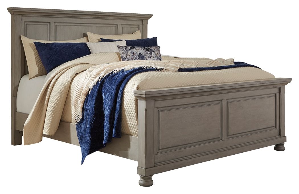 Lettner - Queen Panel Bed - Light Gray