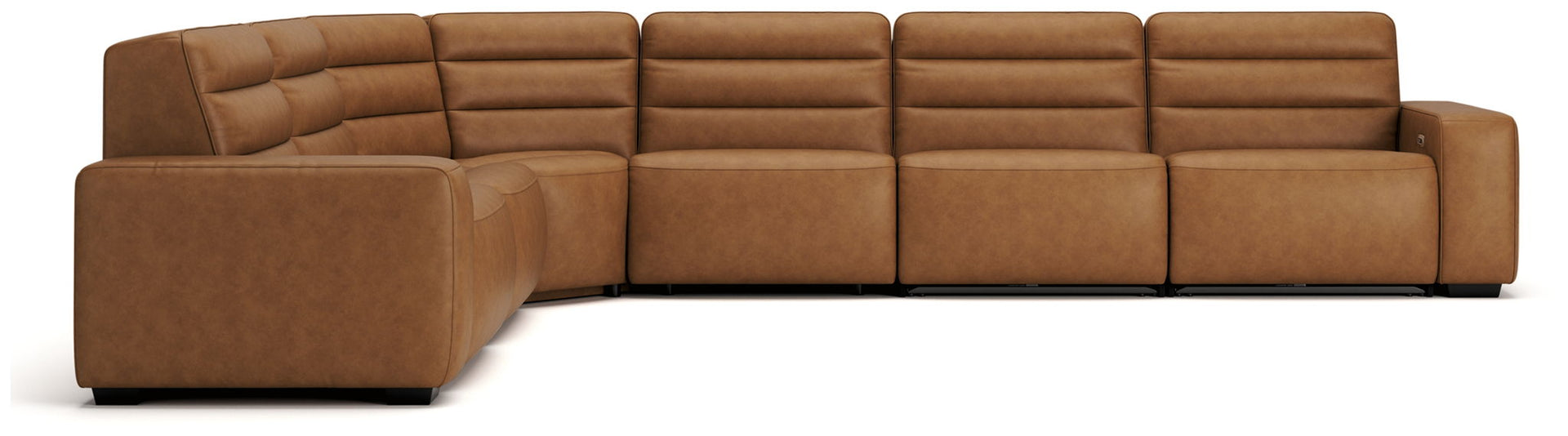 Modero - 6-Piece Power Reclining Sectional - Toffee