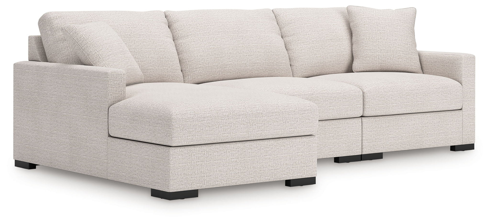Omaha By Ashley - 3-Piece Sectional With LAF Corner Chaise - Stone
