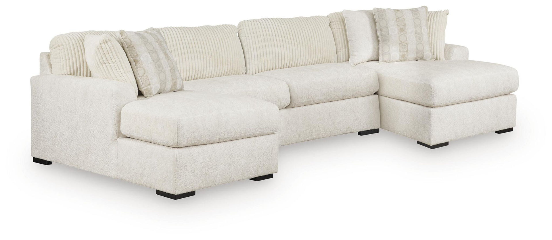 Chessington - 3-Piece Sectional With Double Chaise - Ivory