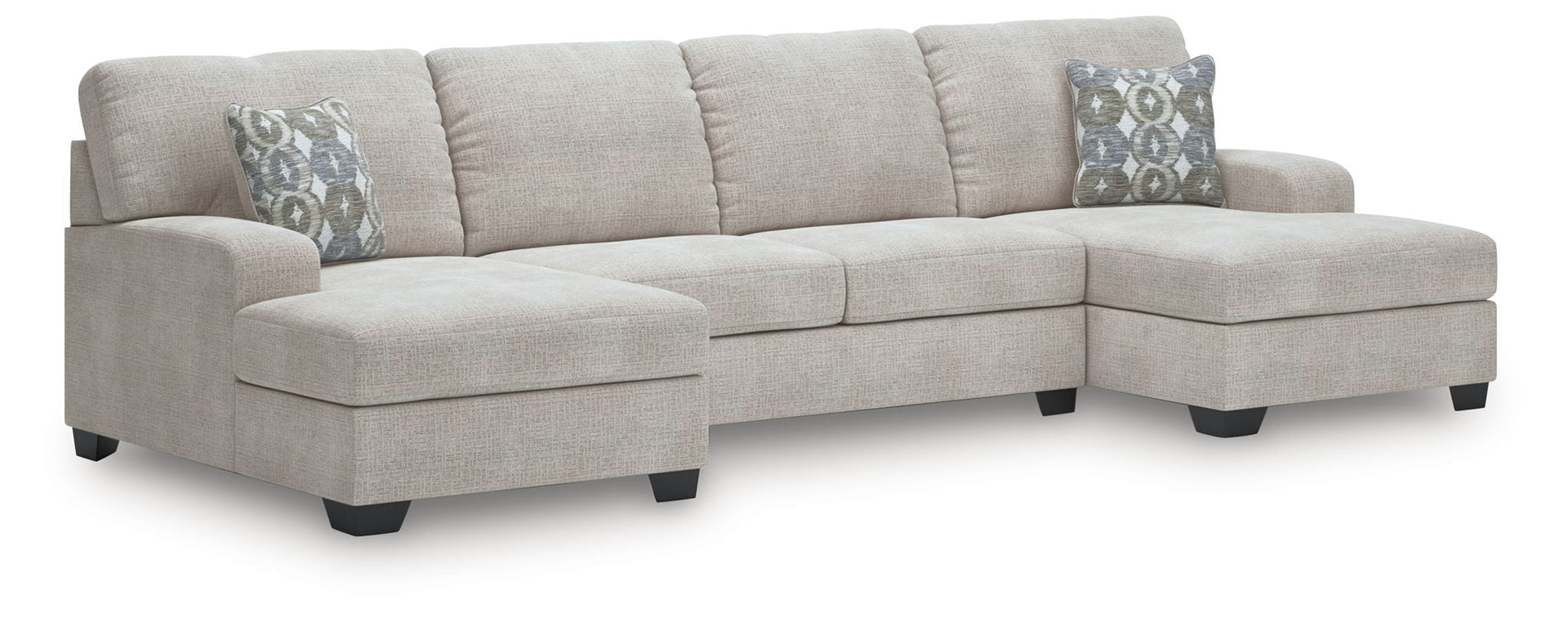 Rodington - 3-Piece Sectional With LAF And RAF Corner Chaises - Concrete