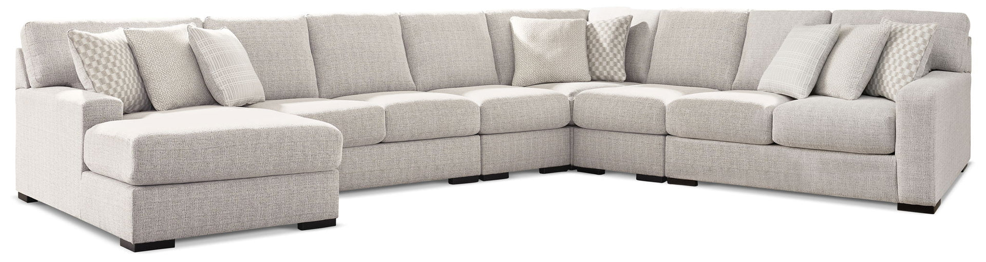 Larce - 6-Piece Sectional With Laf Corner Chaise - Stone
