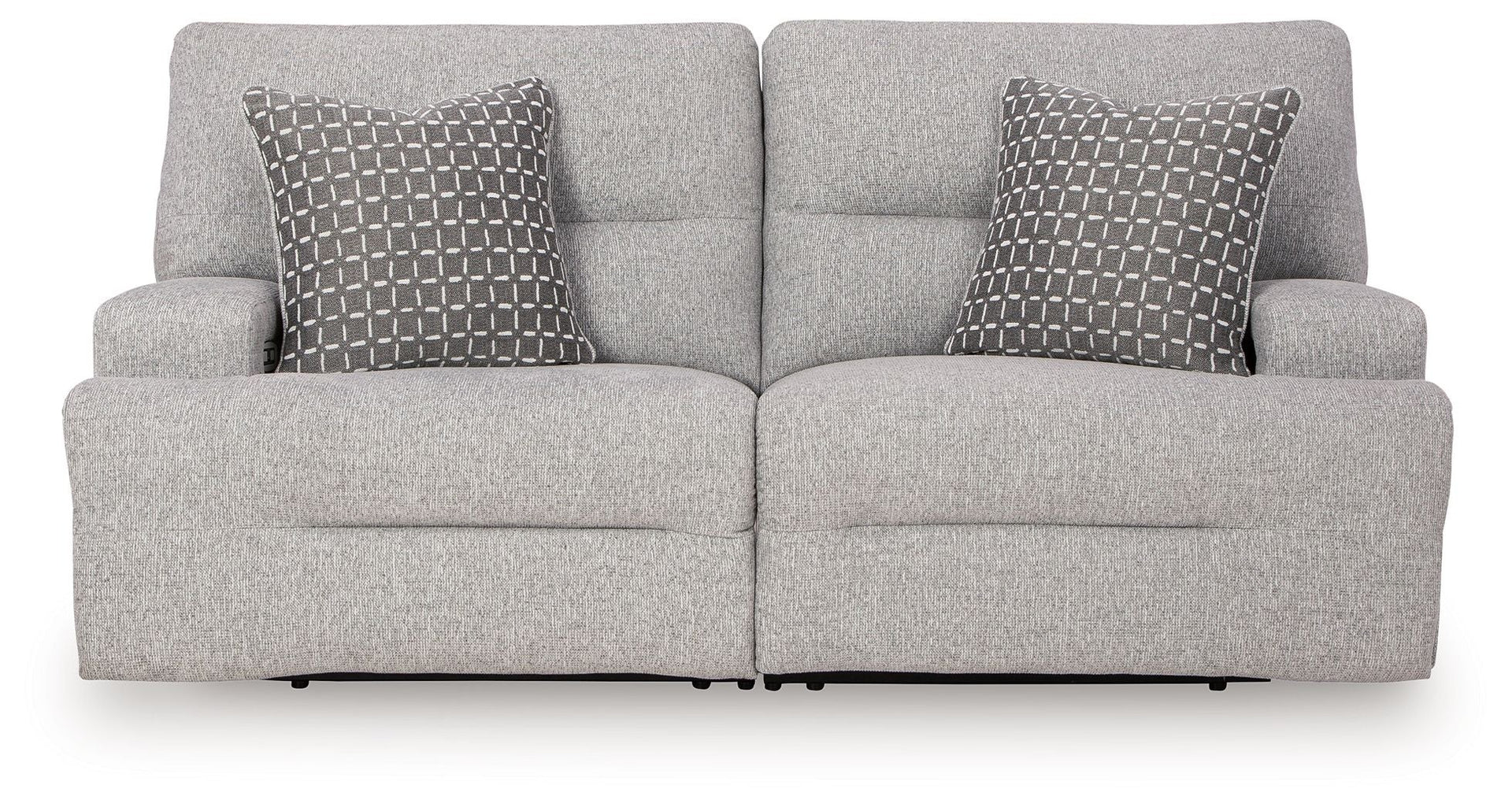 Acklen Place - 2-Piece Power Reclining Sectional Loveseat - Pewter