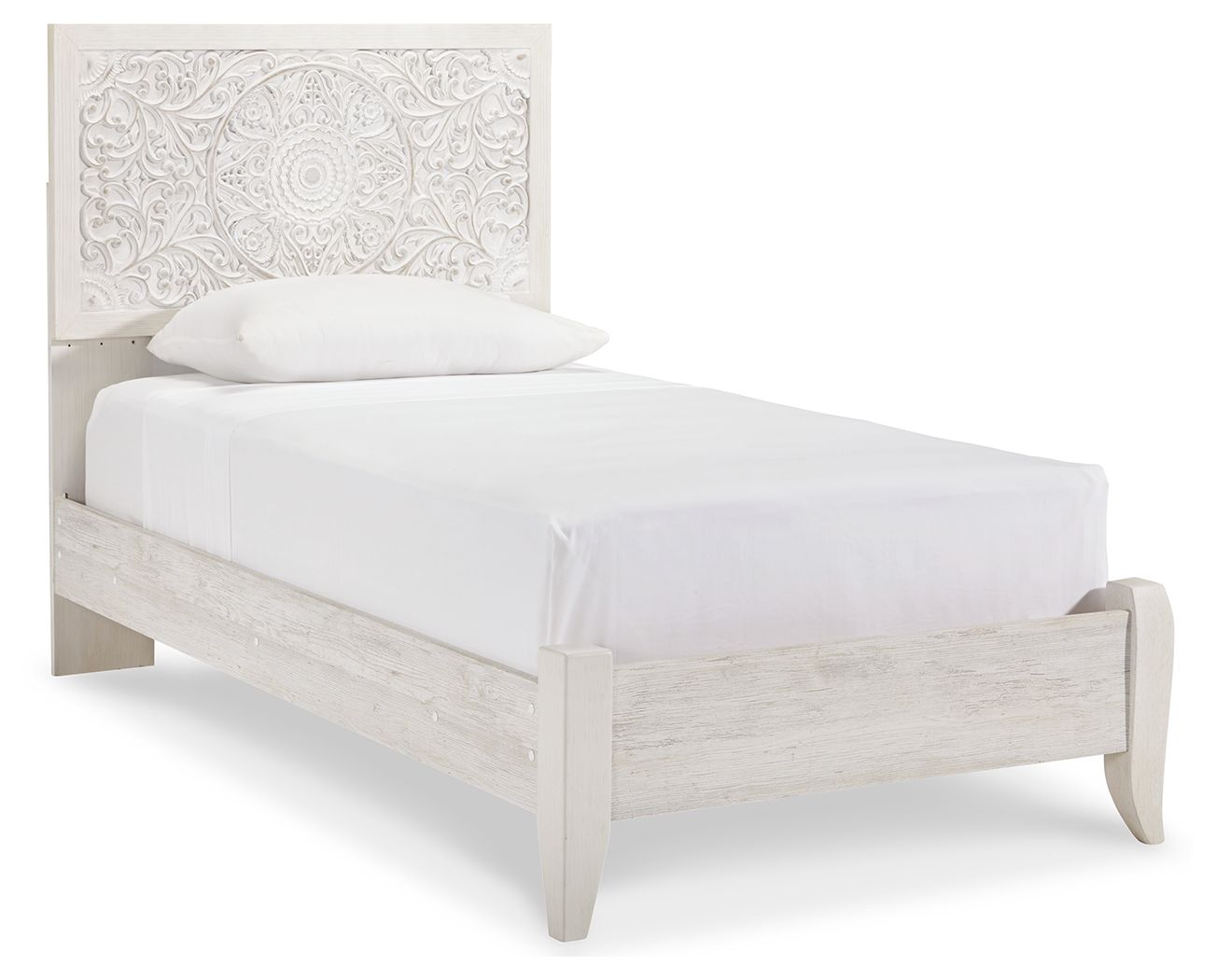 Paxberry - Twin Panel Bed - Whitewash