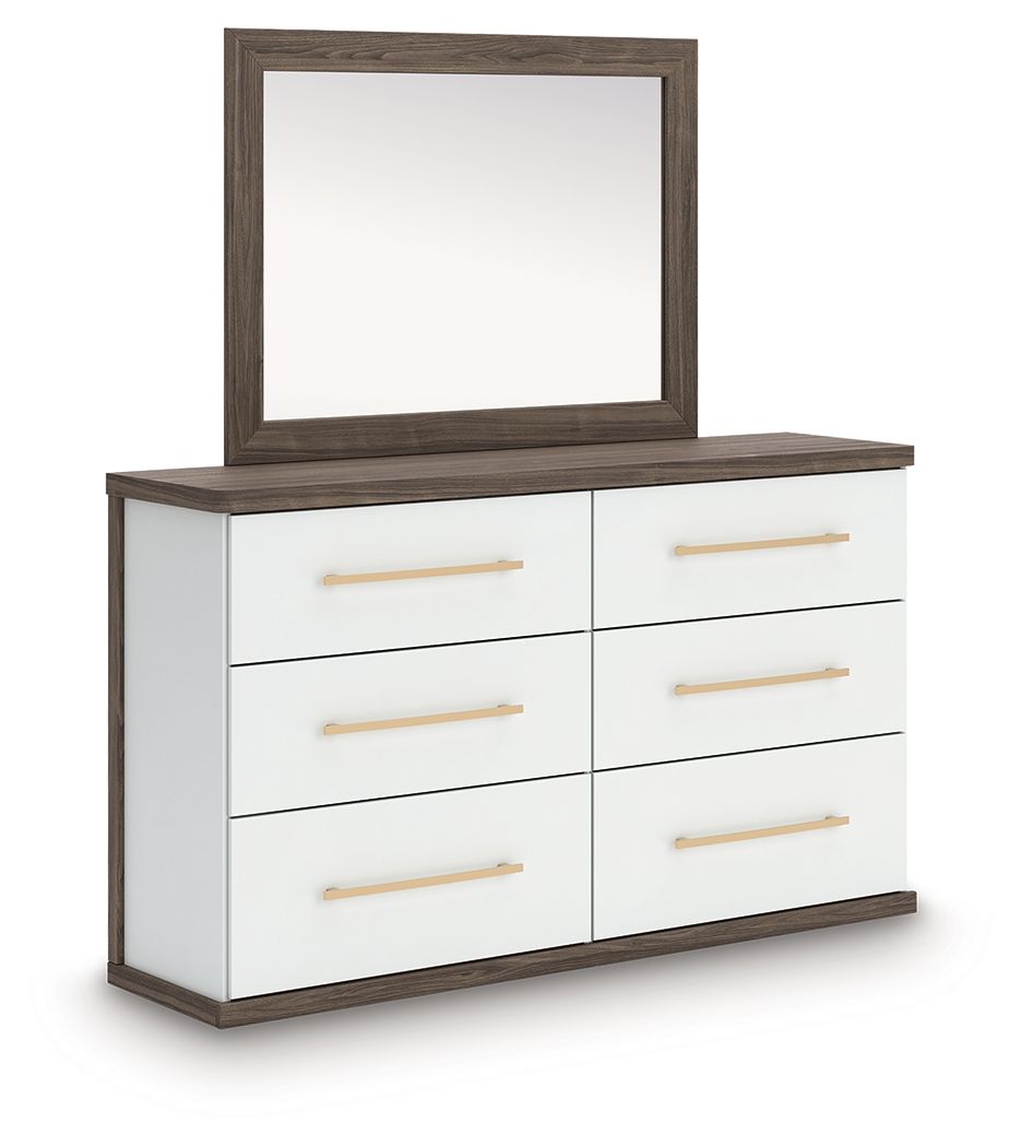 Mazilar - Dresser And Mirror - Brown