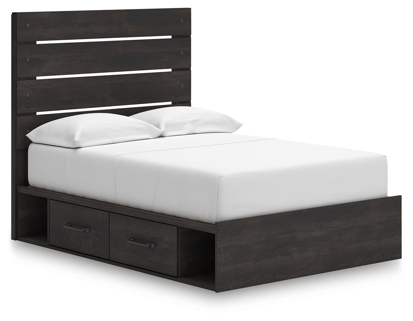 Delmorta - Full Panel Storage Bed - Dark Gray