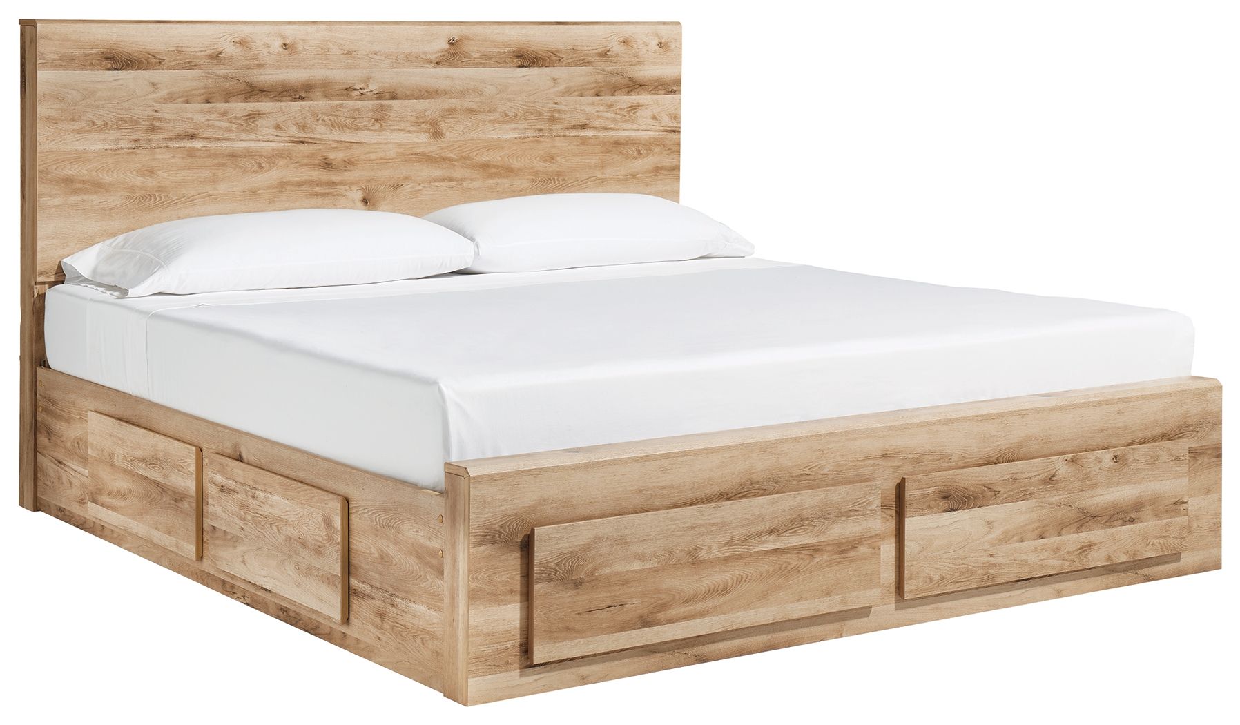 Hyanna - Queen Panel Bed With 6 Storage Drawers - Tan