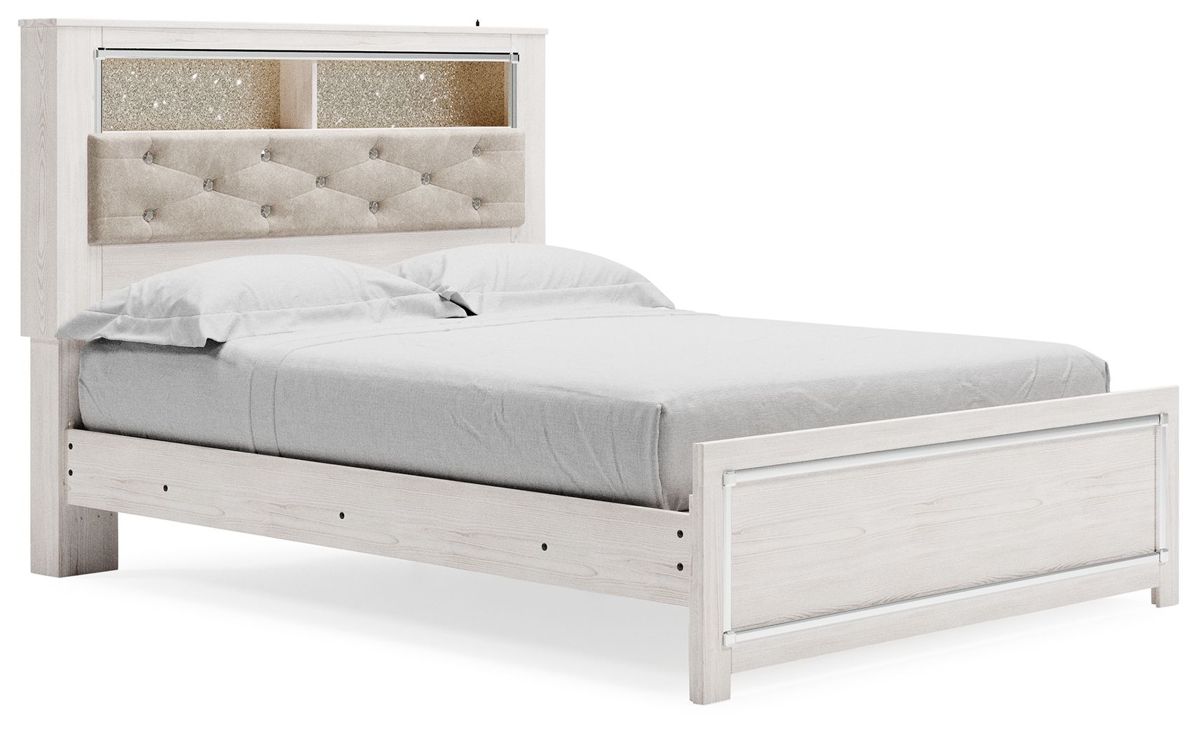 Altyra - Queen Panel Bookcase Bed - White