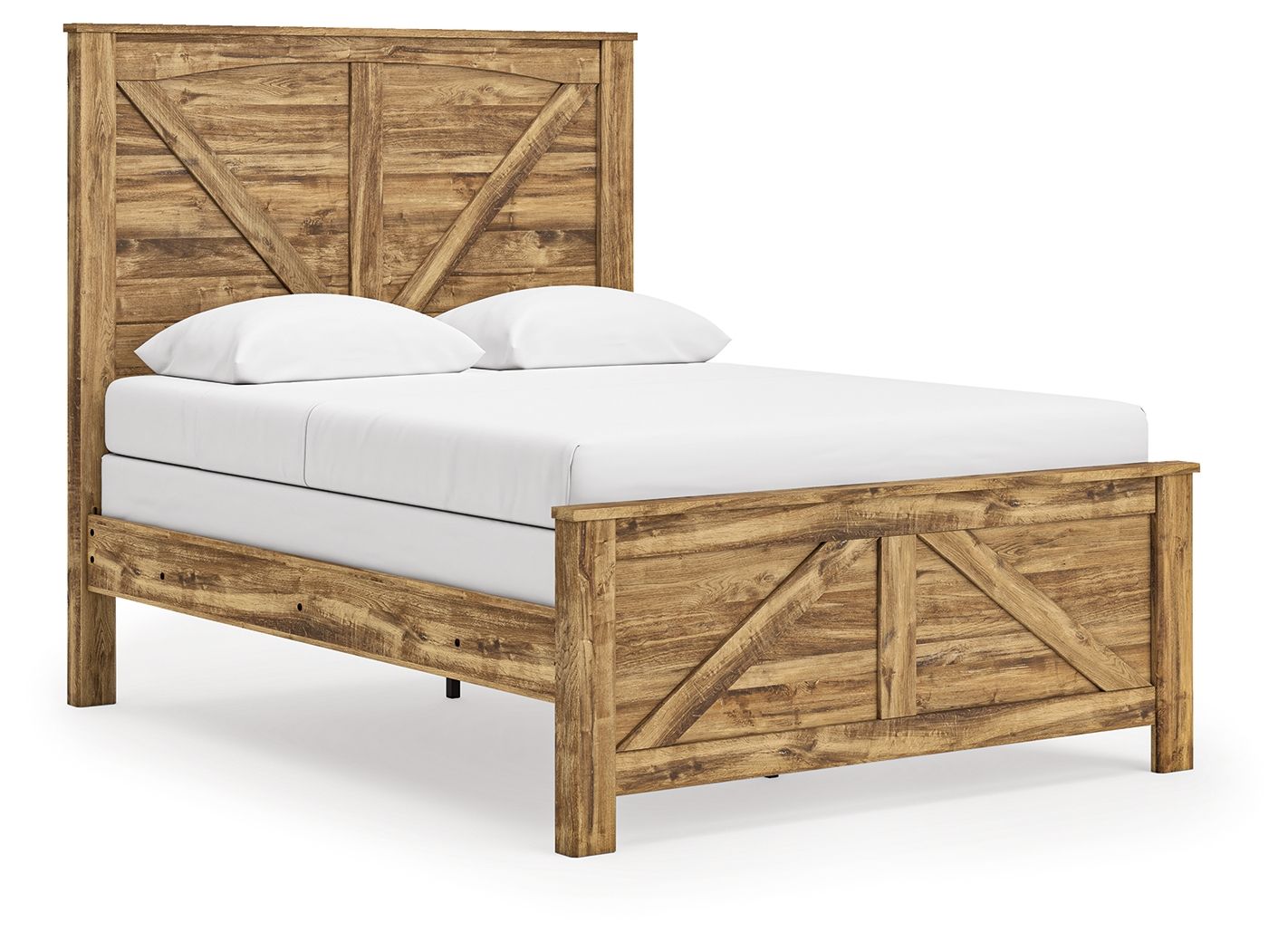 Branstony - Queen Crossbuck Panel Bed - Brown
