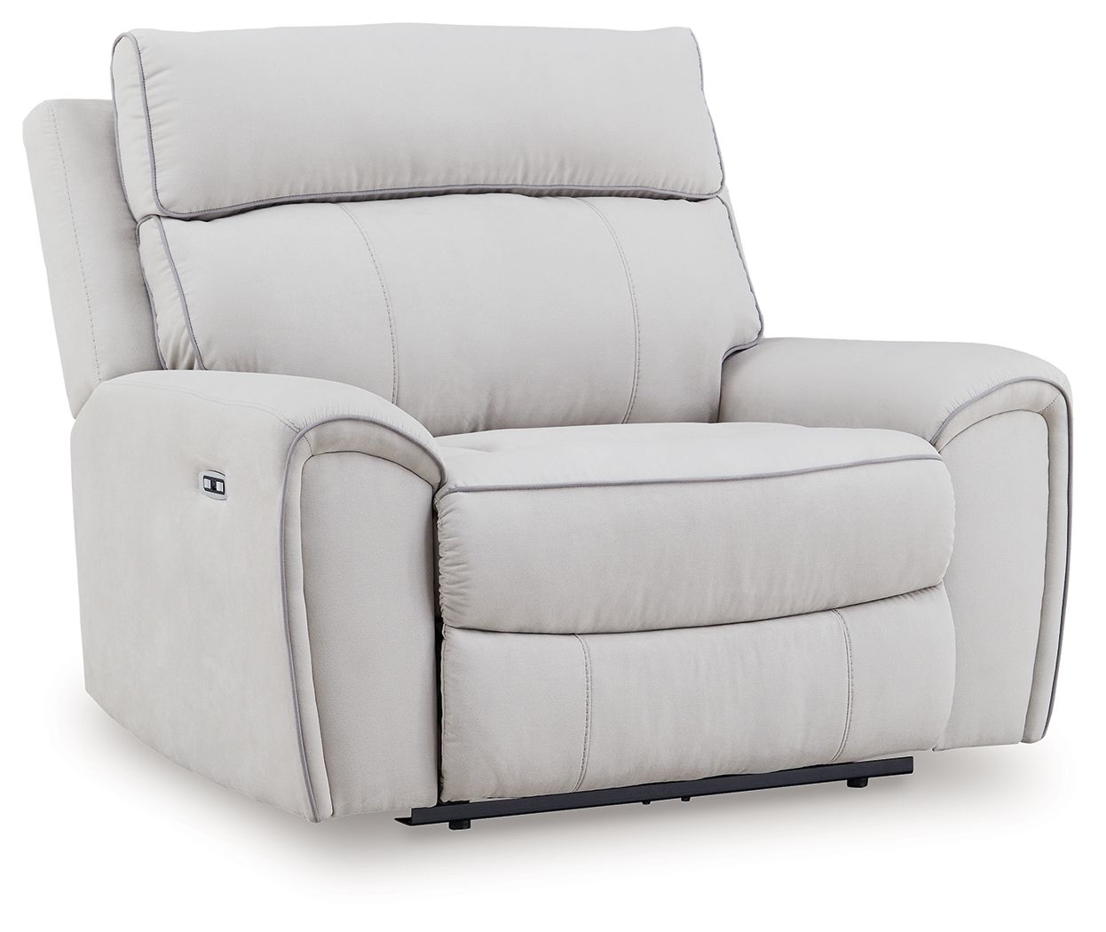 Grafton Pike - Power Recliner / Adjustable Headrest - Pearl / Ash