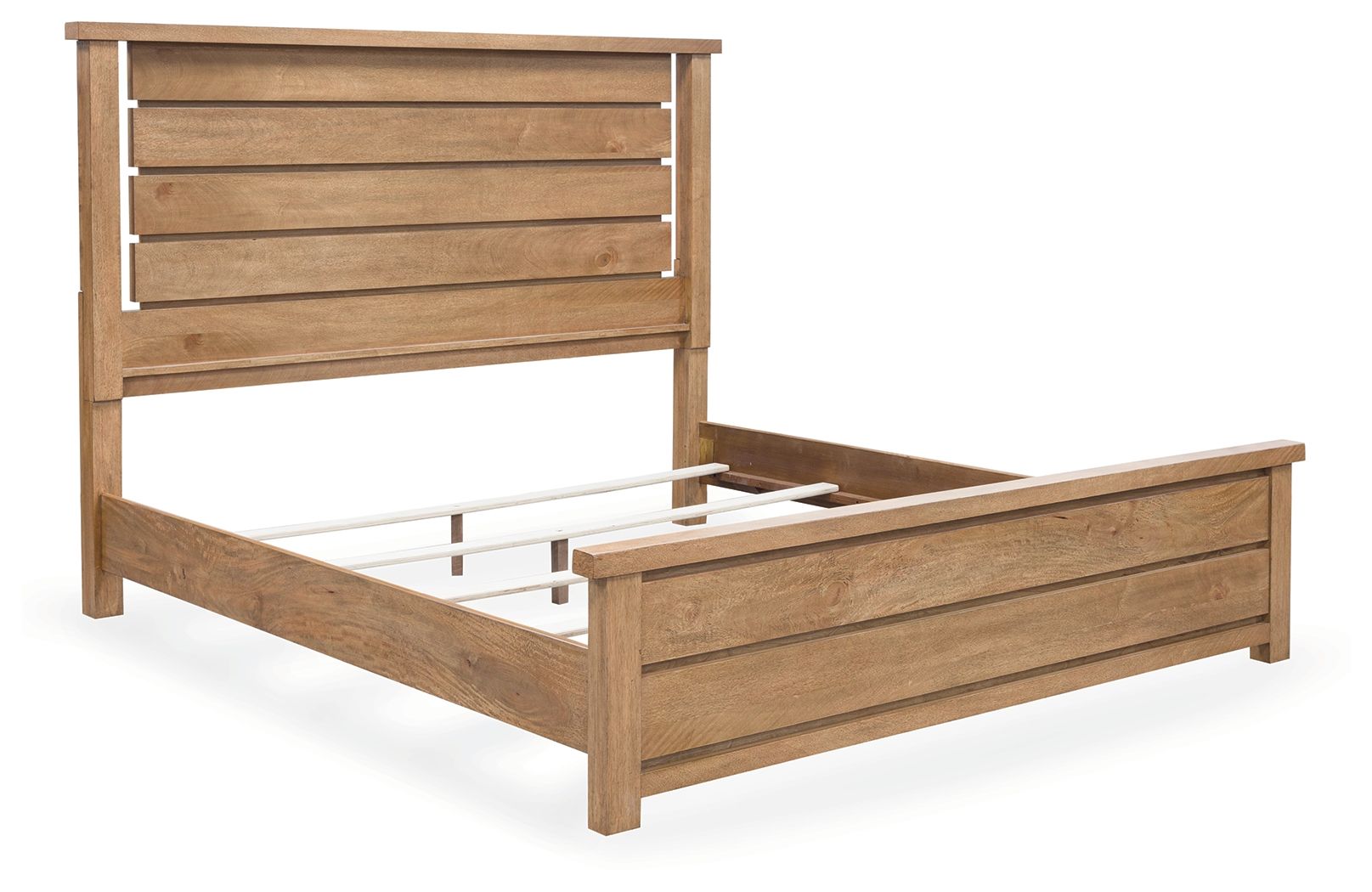 Kristiland - Queen Panel Bed - Light Brown