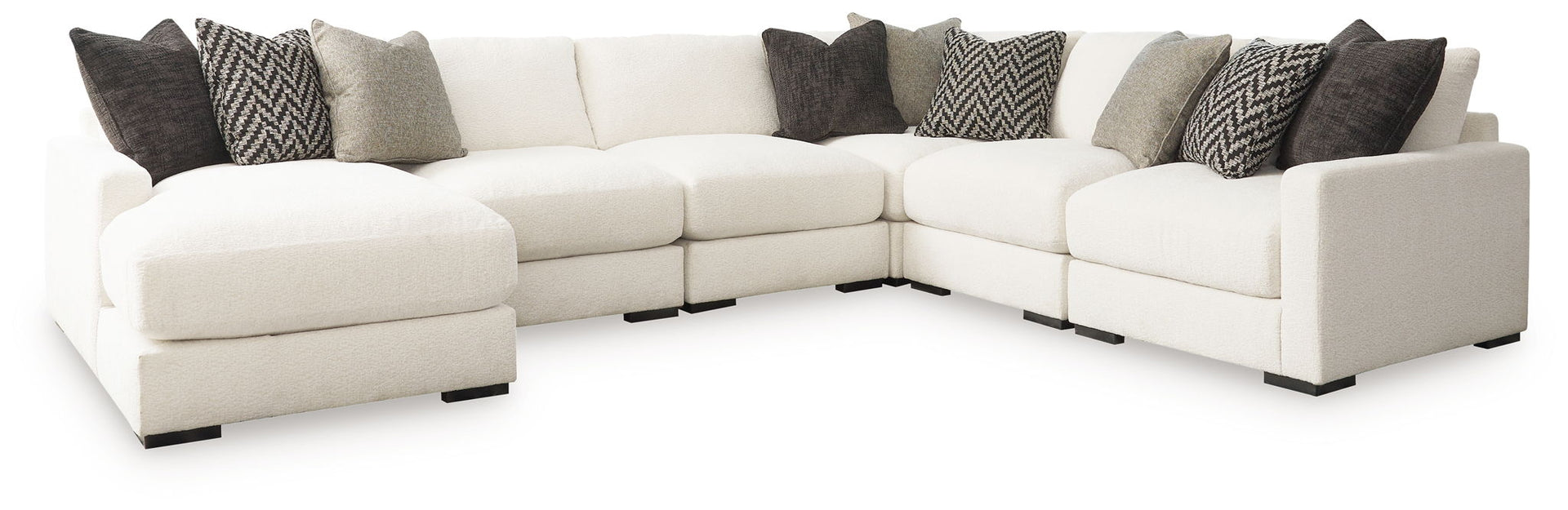 Elissa Court - 6-Piece Sectional With Laf Corner Chaise - Vanilla
