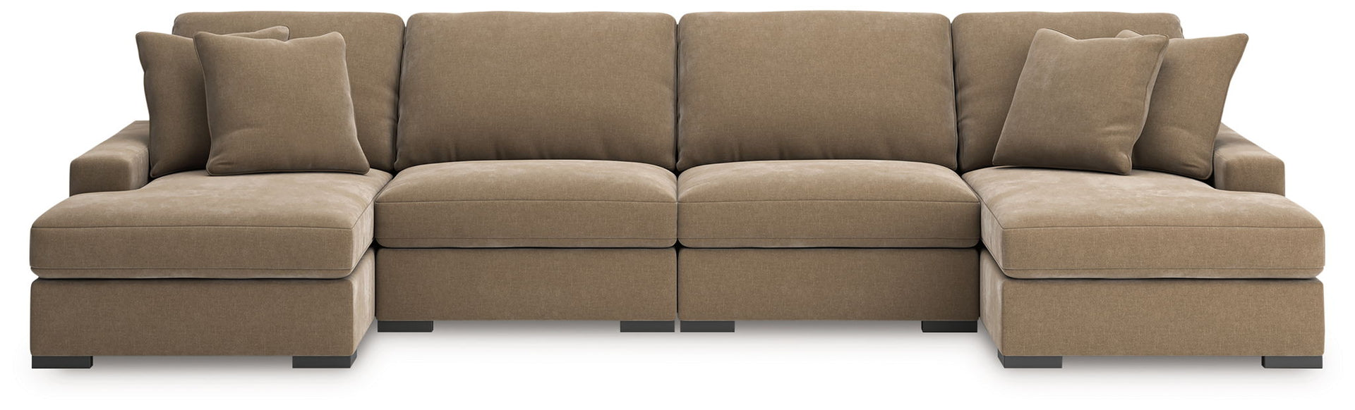 Calden - 4-Piece Sectional With Double Chaise - Sable