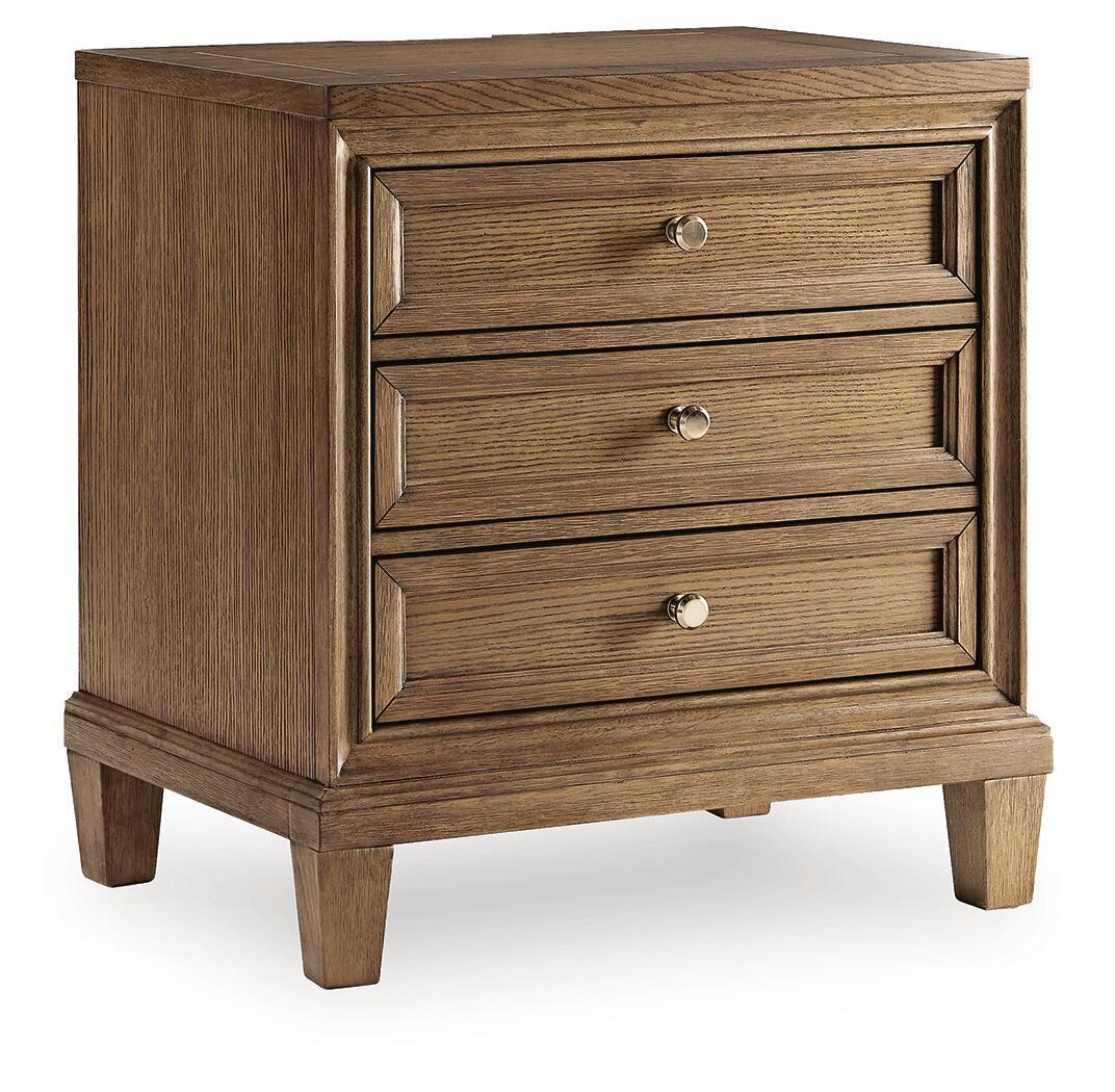 Jorlaina - Three Drawer Night Stand - Brown