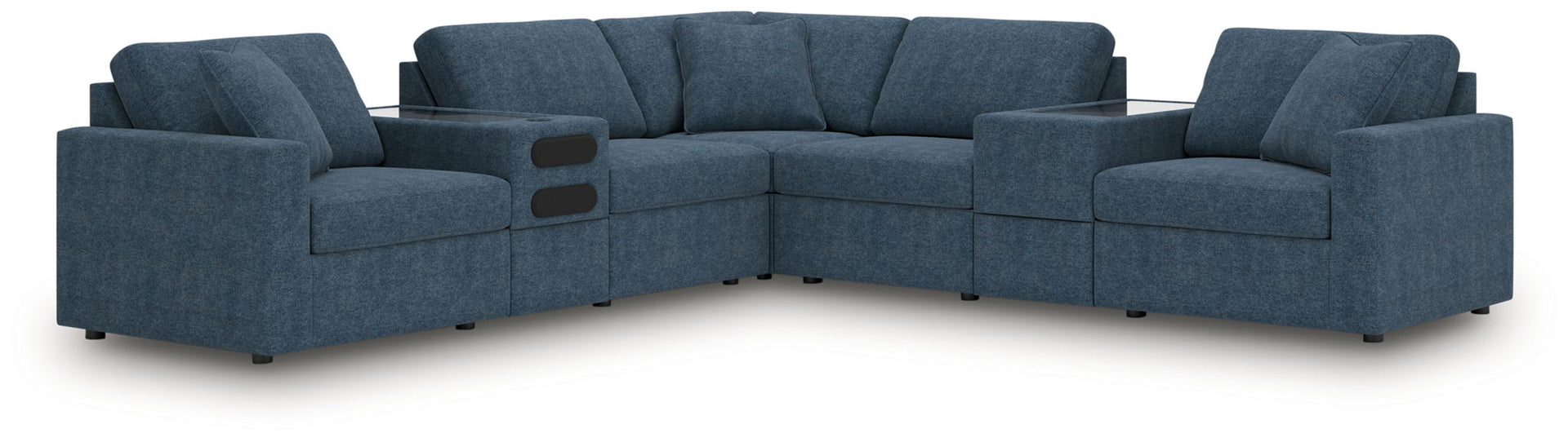 Modmax - 7-Piece Balanced Sectional With Audio And Storage Consoles - Ink