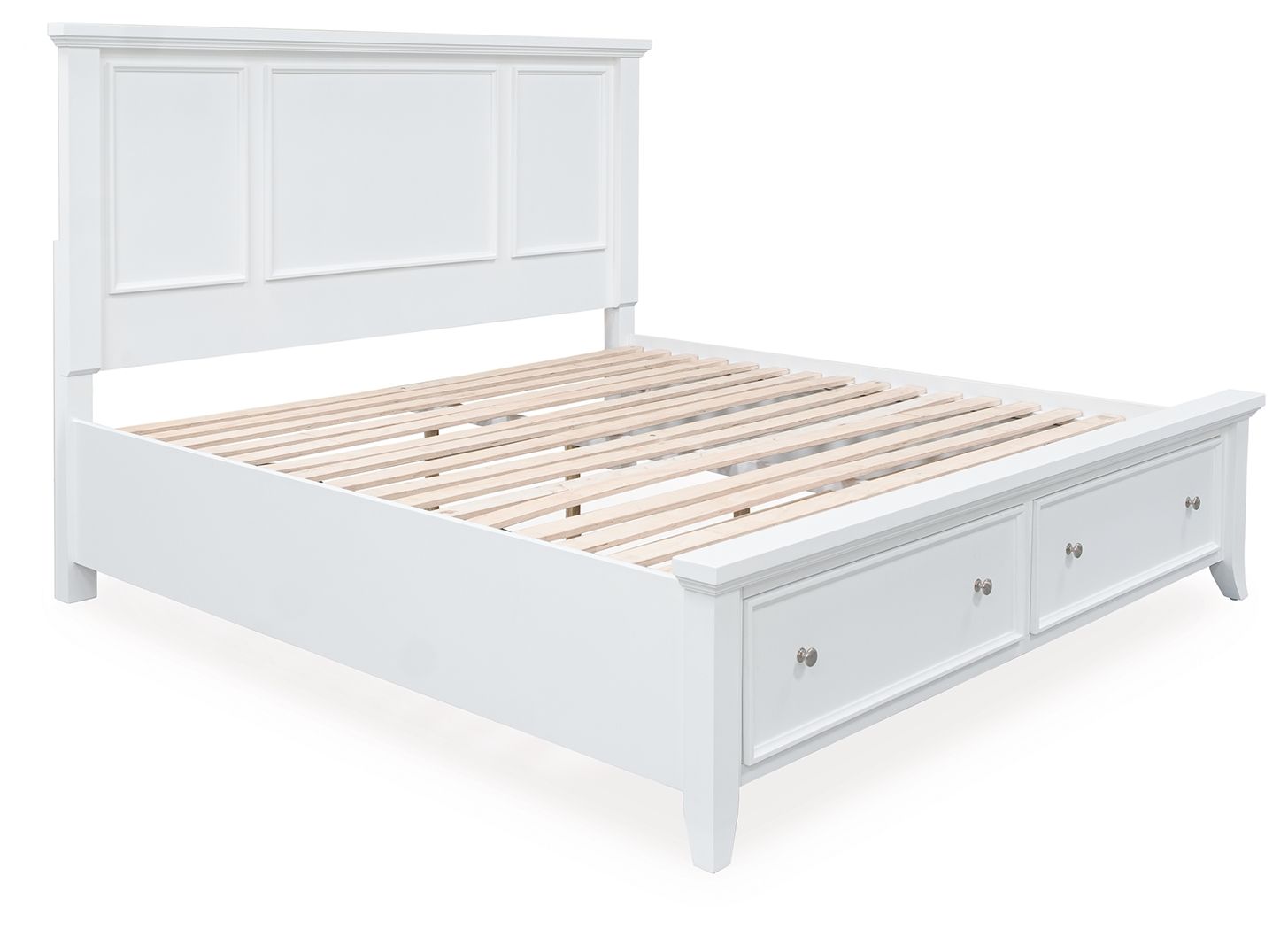 Trulani - King Panel Storage Bed - White