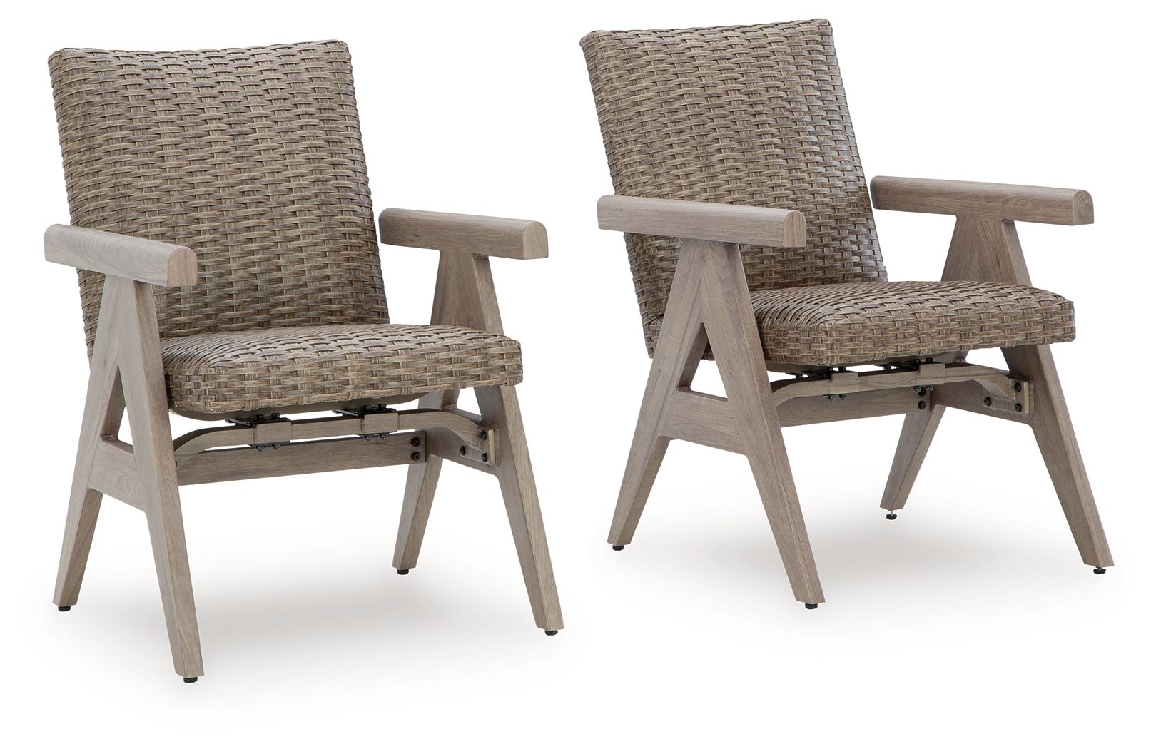 Carisbo - Rocking Arm Chair (Set of 2) - Beige