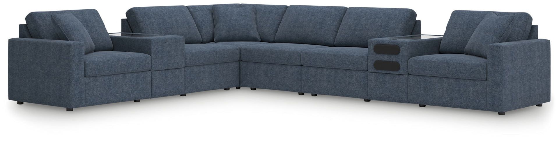 Modmax - 8-Piece Sectional With Audio And Storage Consoles - Ink
