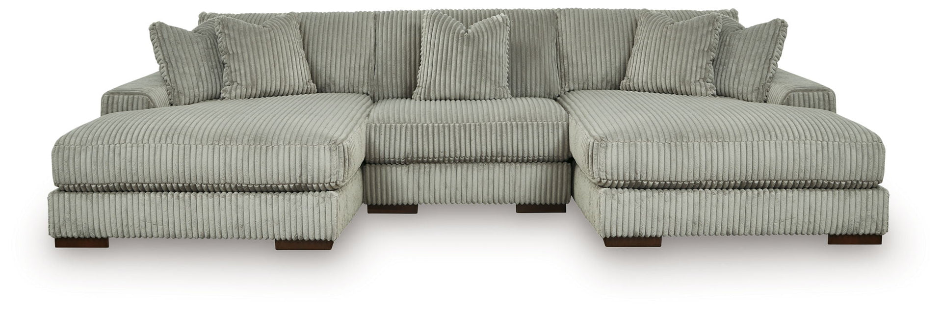 Lindyn - 3-Piece Sectional With Double Chaises - Fog