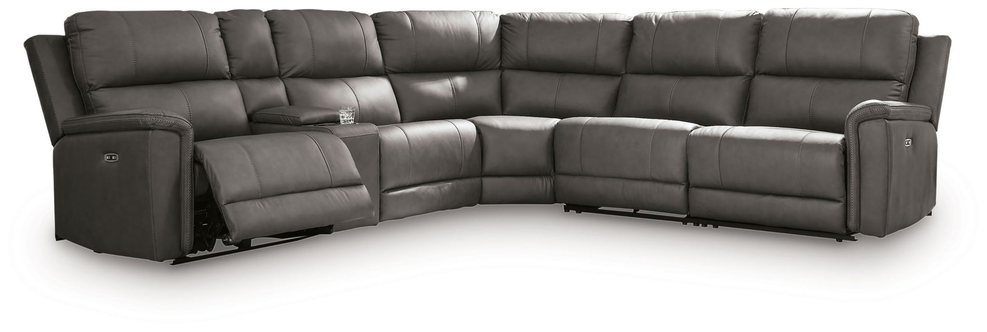 Beryton - 6-Piece Power Reclining Sectional With LAF And RAF Recliners - Anchor