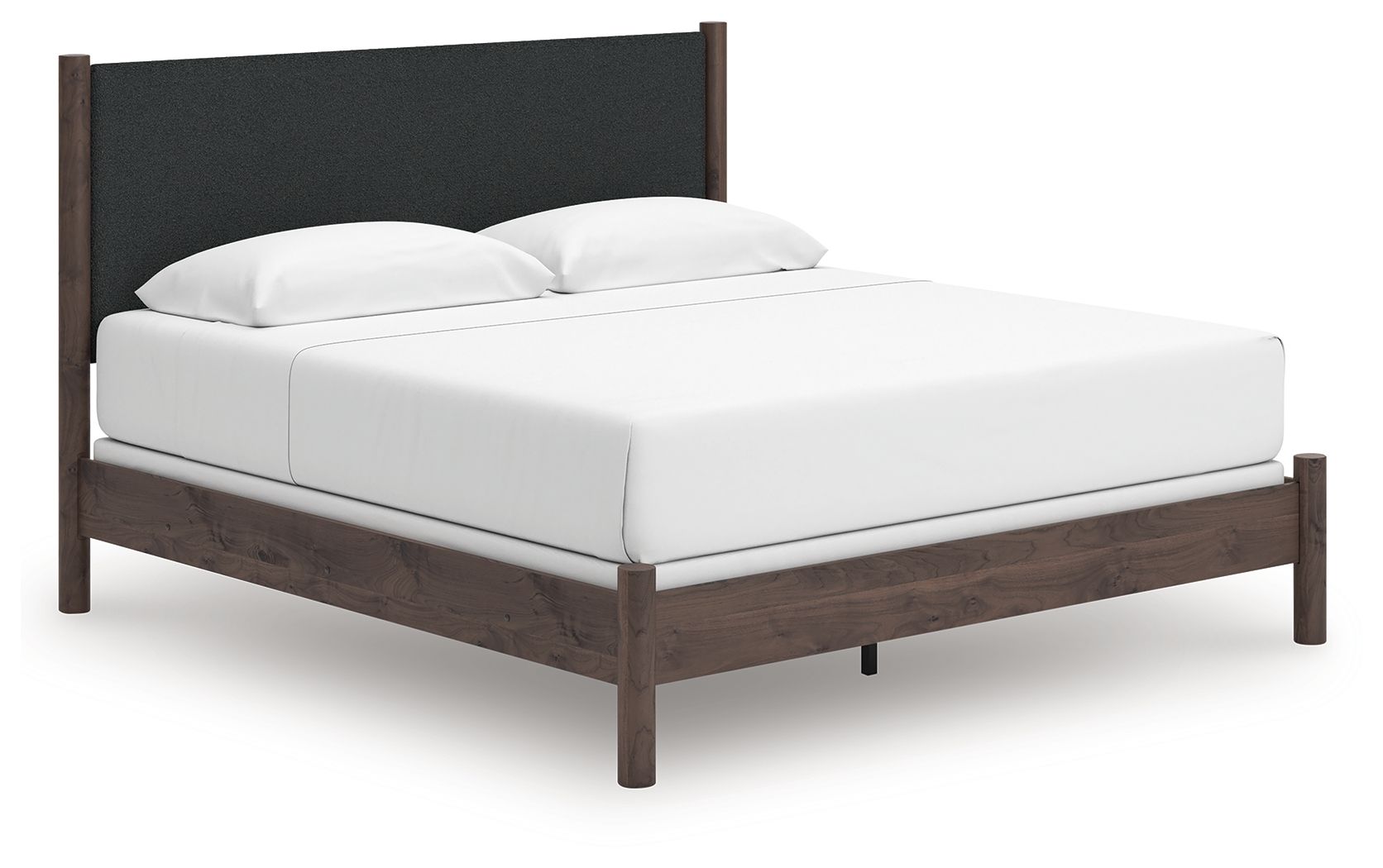 Cadmori - King Upholstered Panel Bed - Brown