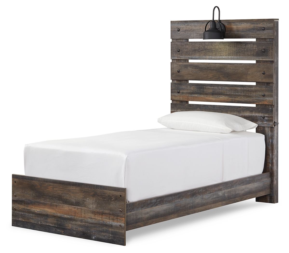 Drystan - Twin Panel Bed - Brown / Beige